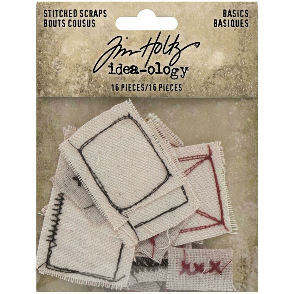 Tim Holtz Idea-ology Stitched Scraps 16/pkg