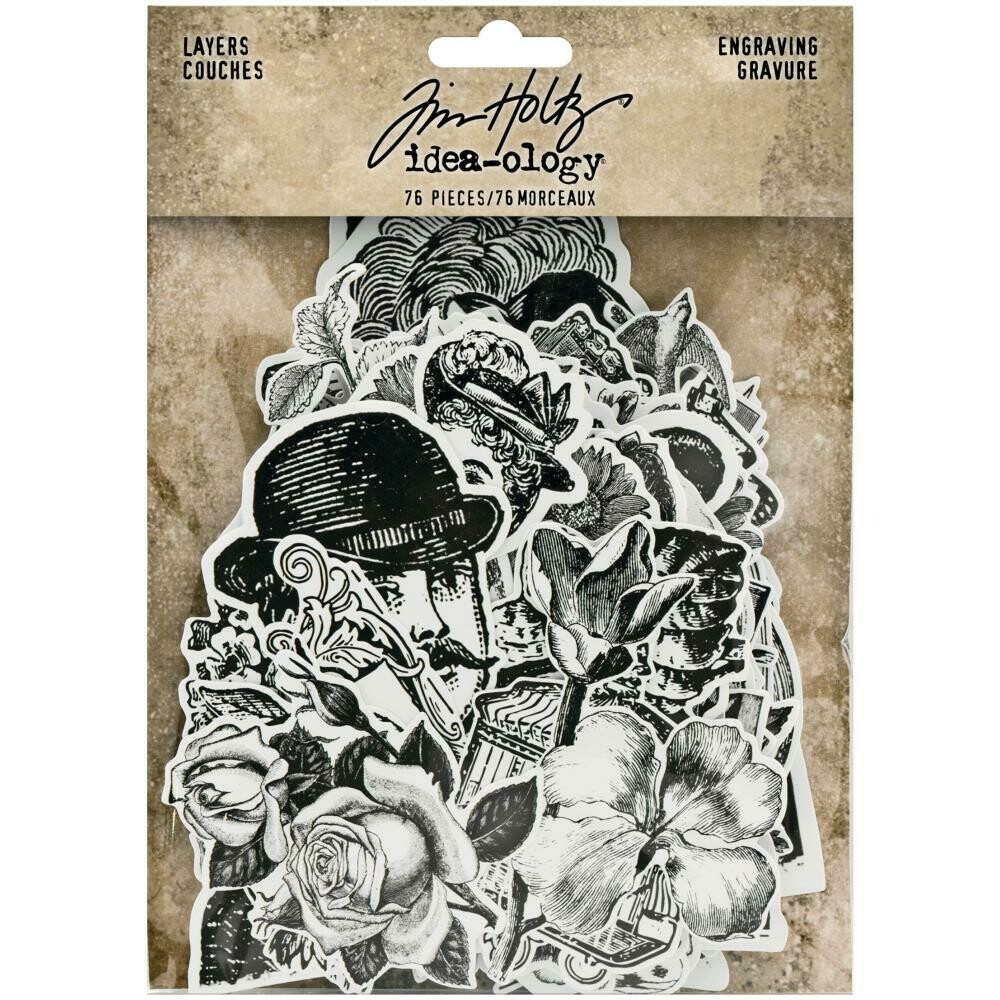 Tim Holtz Idea-ology Layers Engraving 76/pkg