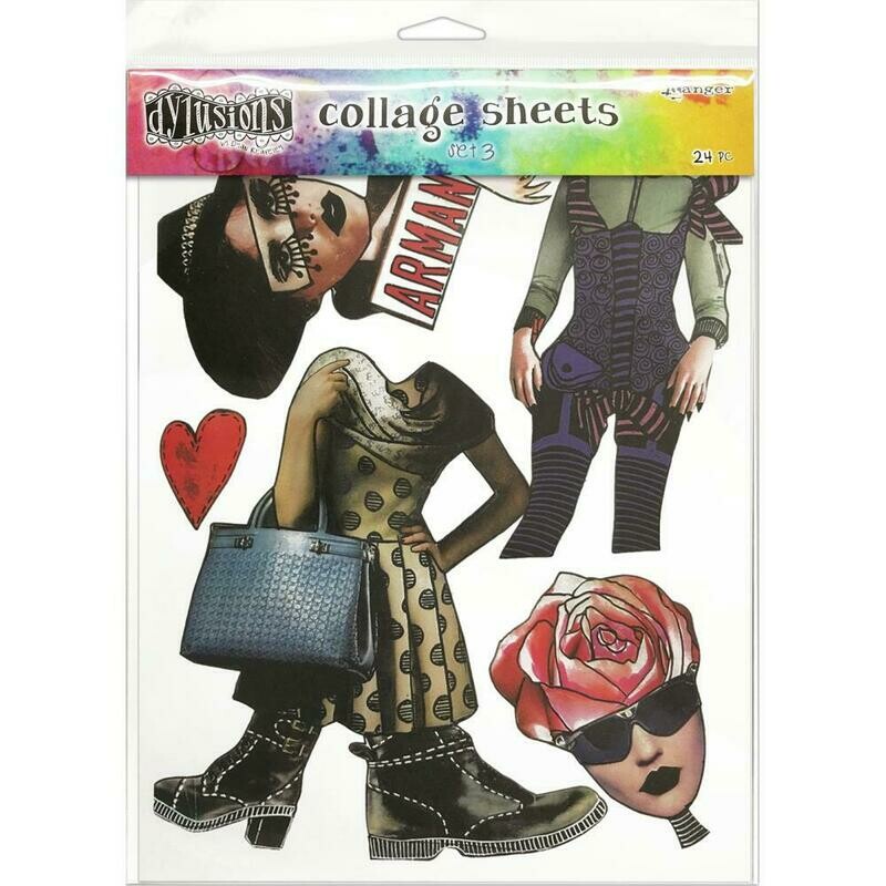 Dylusions Collage Sheets 8.5&quot;X11&quot; Set 3