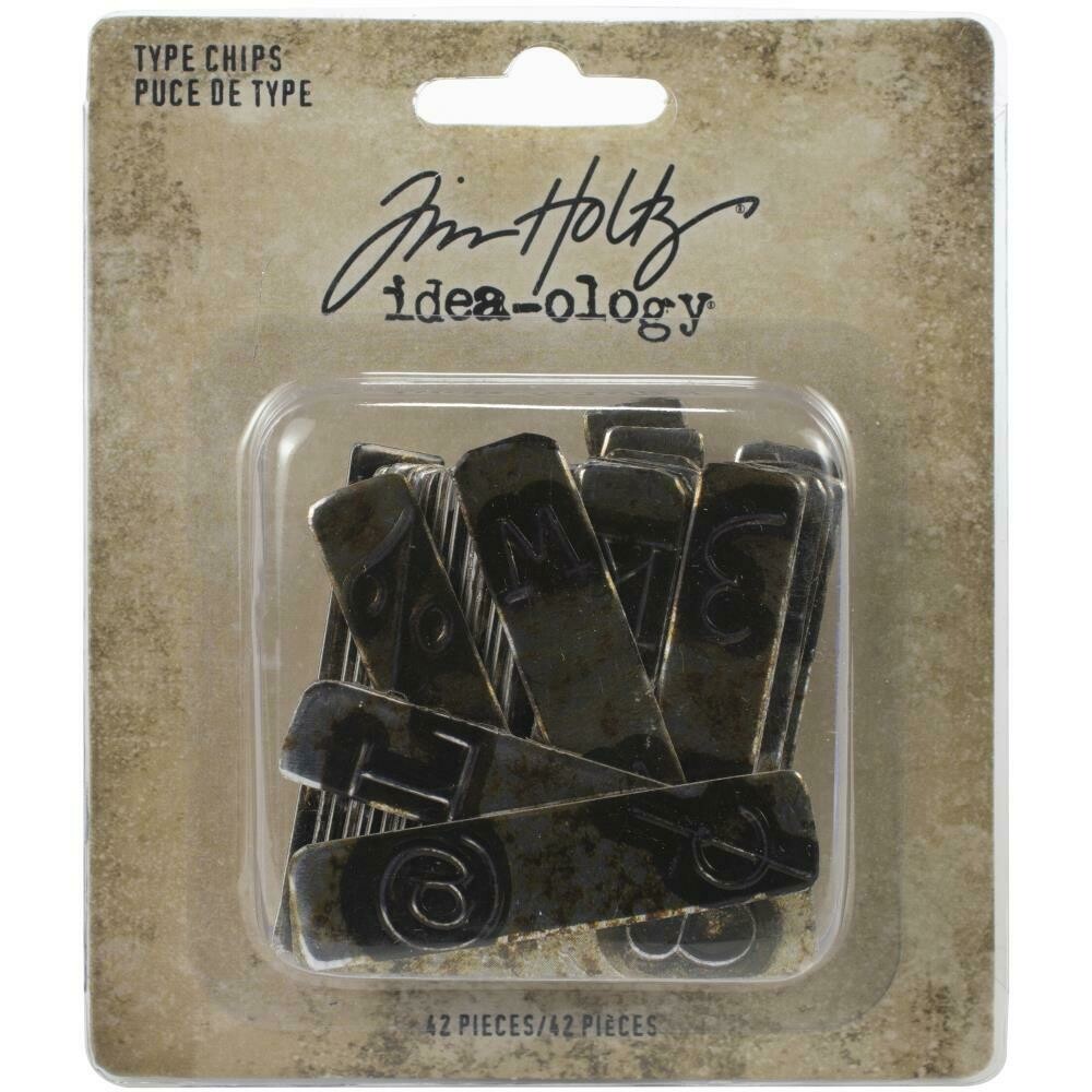Tim Holtz Idea-ology Type Chips 42/pkg