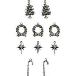 Tim Holtz Idea-ology Adornments Yuletide 10/pkg