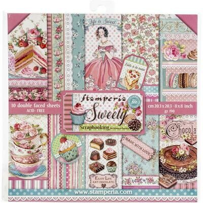 Stamperia Sweety - 8x8 double sided paper 10/pkg