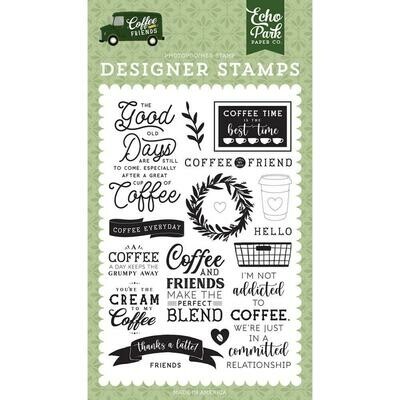 Echo Park Designer Stamps Coffee Addict