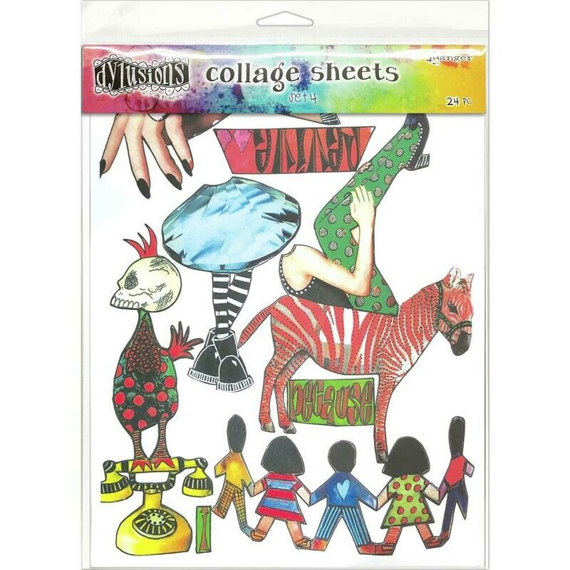Dylusions Collage Sheets 8.5&quot;X11&quot; Set 4