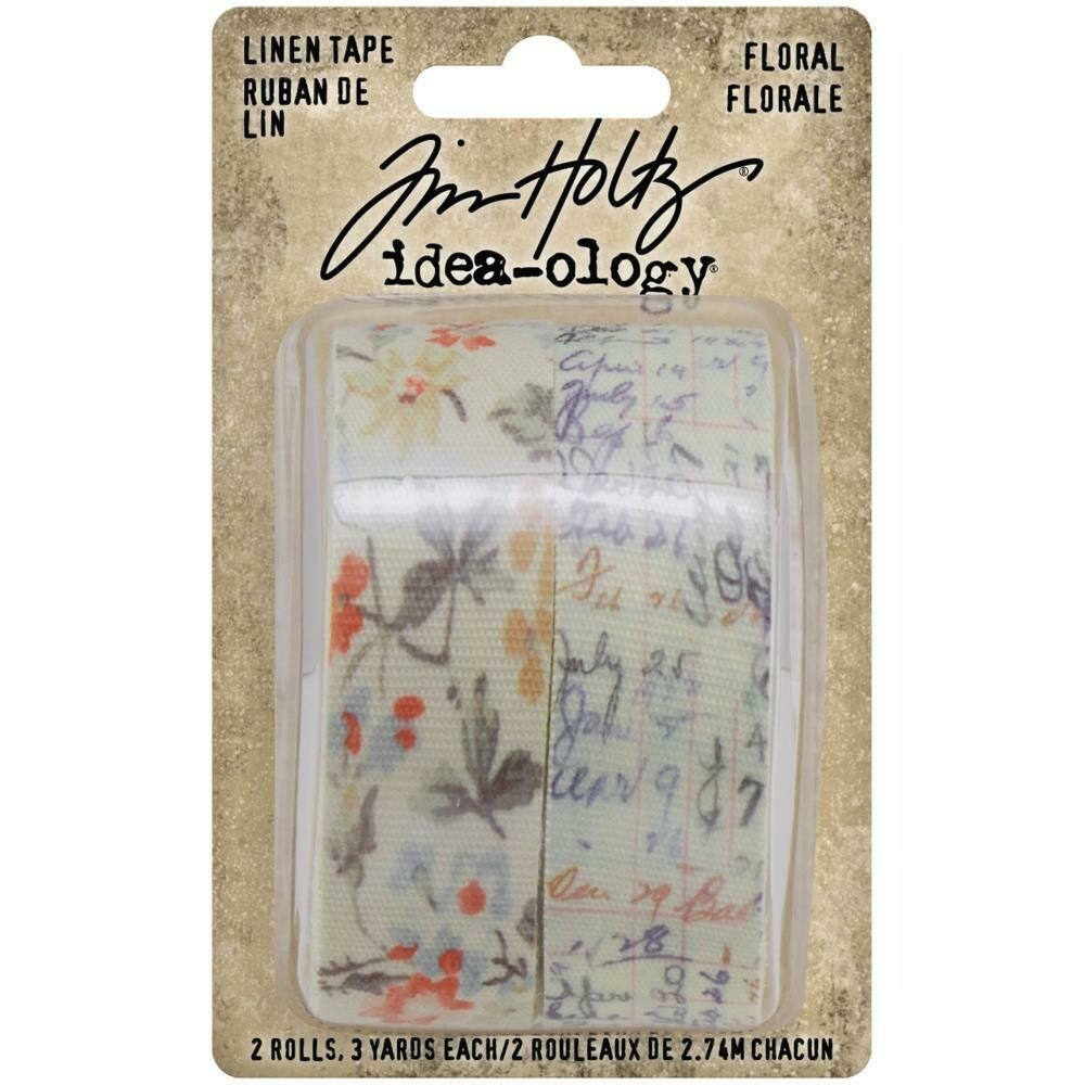 Tim Holtz Idea-ology Linen Tape Floral 2/pkg