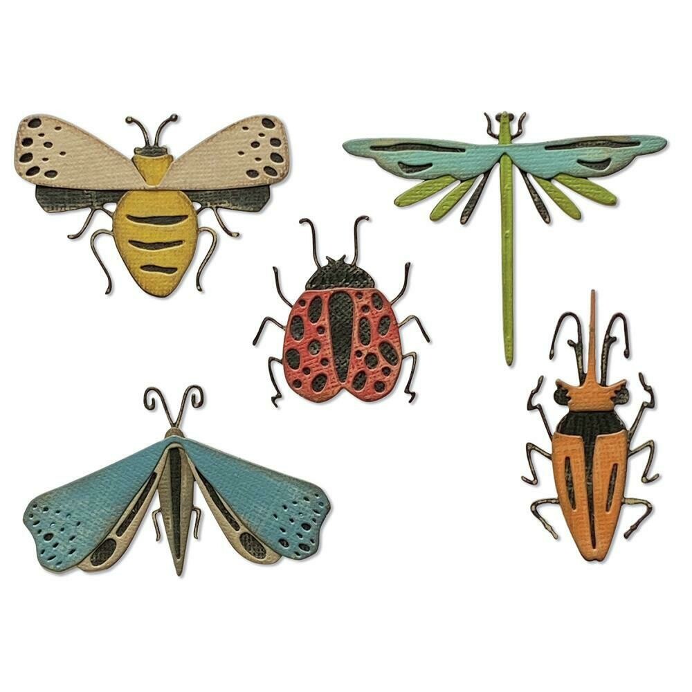 Tim Holtz Sizzix Thinlits Dies Funky Insects