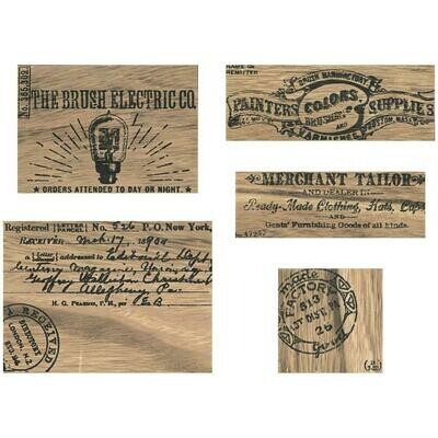 Tim Holtz Idea-ology Vignette Panels Adverts 5/pkg