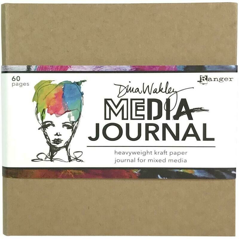 Dina Wakley MEdia Journal Kraft 6&quot;X6&quot;