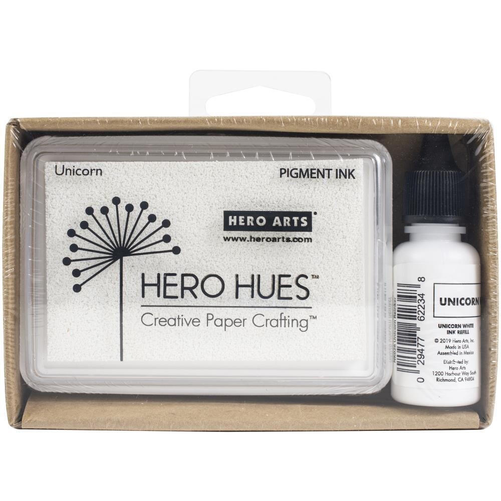 Hero Arts Dye Ink Pad and Re-inker Unicorn (white)
