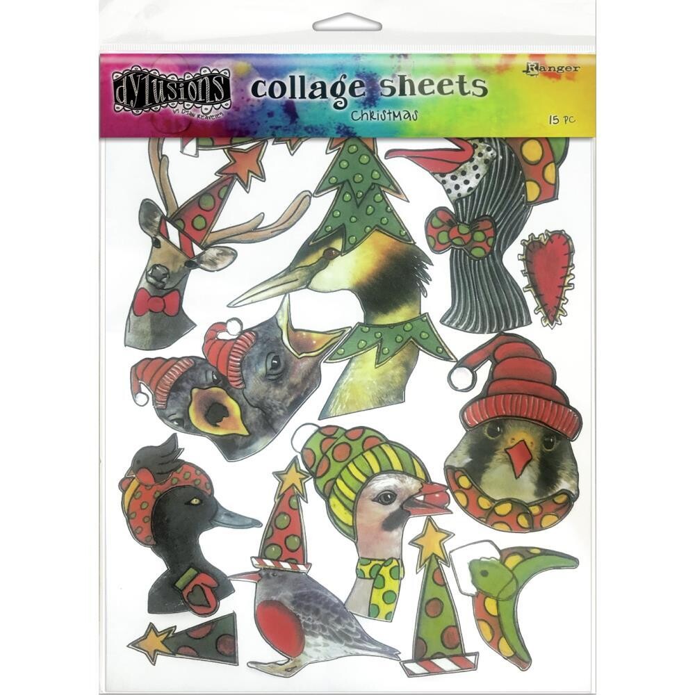 Dylusions Collage Sheets 8.5"X11" Christmas