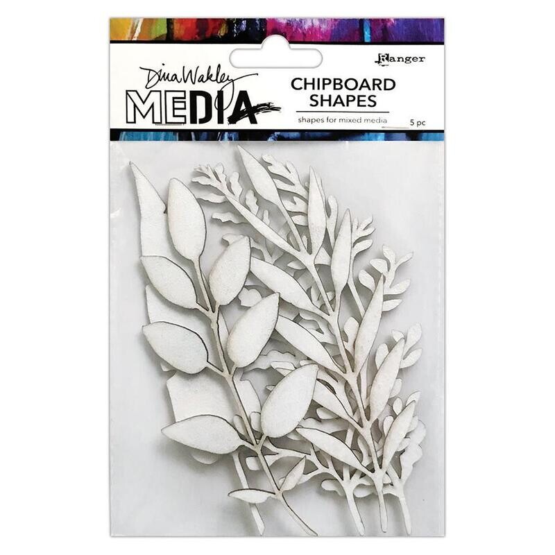 Dina Wakley MEdia Chipboard Shapes Sprigs