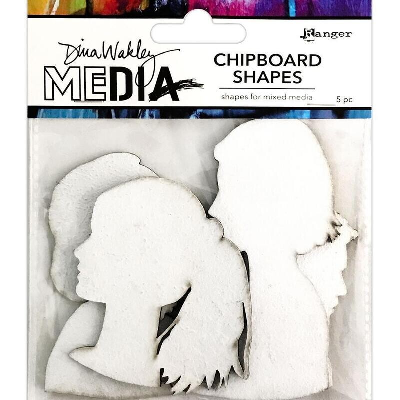 Dina Wakley MEdia Chipboard Shapes Profiles