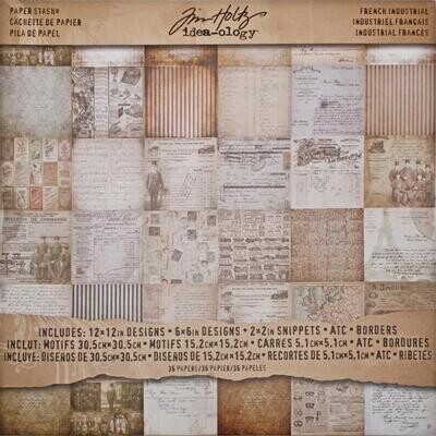 Tim Holtz Idea-Ology Paper Stash French Industrial 12x12