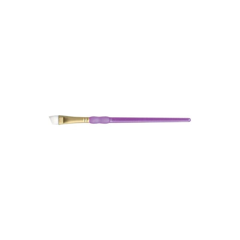 Crafter&#39;s Choice White Taklon Angular Brush - Assorted