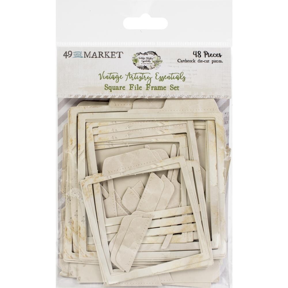 49 and Market Vintage Artistry Essentials Square File Frame Set 48/pkg