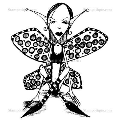 Stampotique Wood Mounted - Leopard Queen 6107