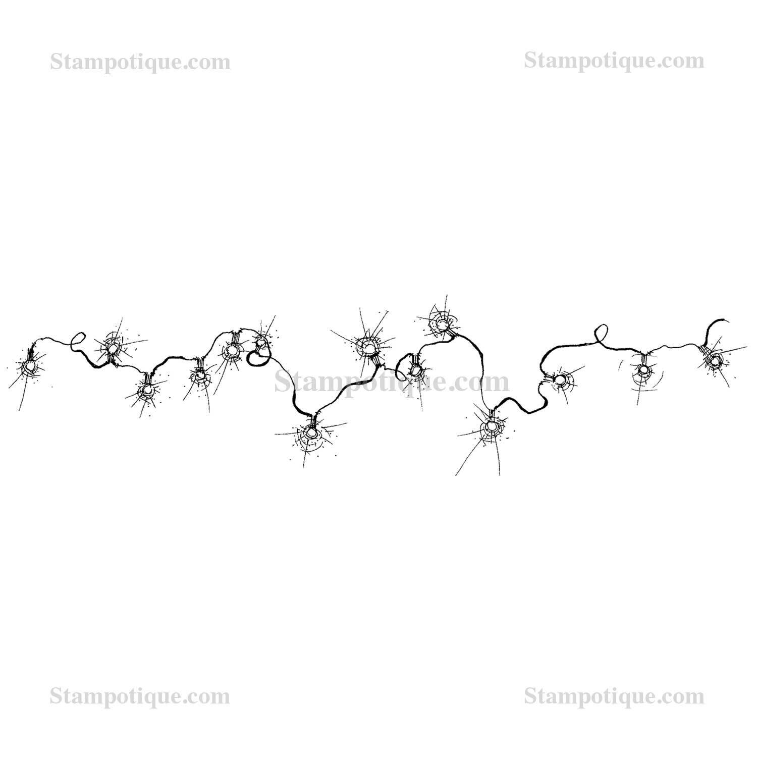 Stampotique Wood Mounted - Stringed Lights 6150