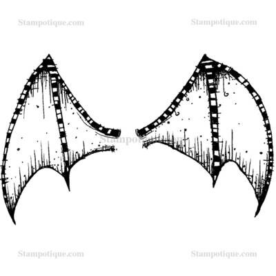 Stampotique Cling Mount - Bat Like Wings 6131