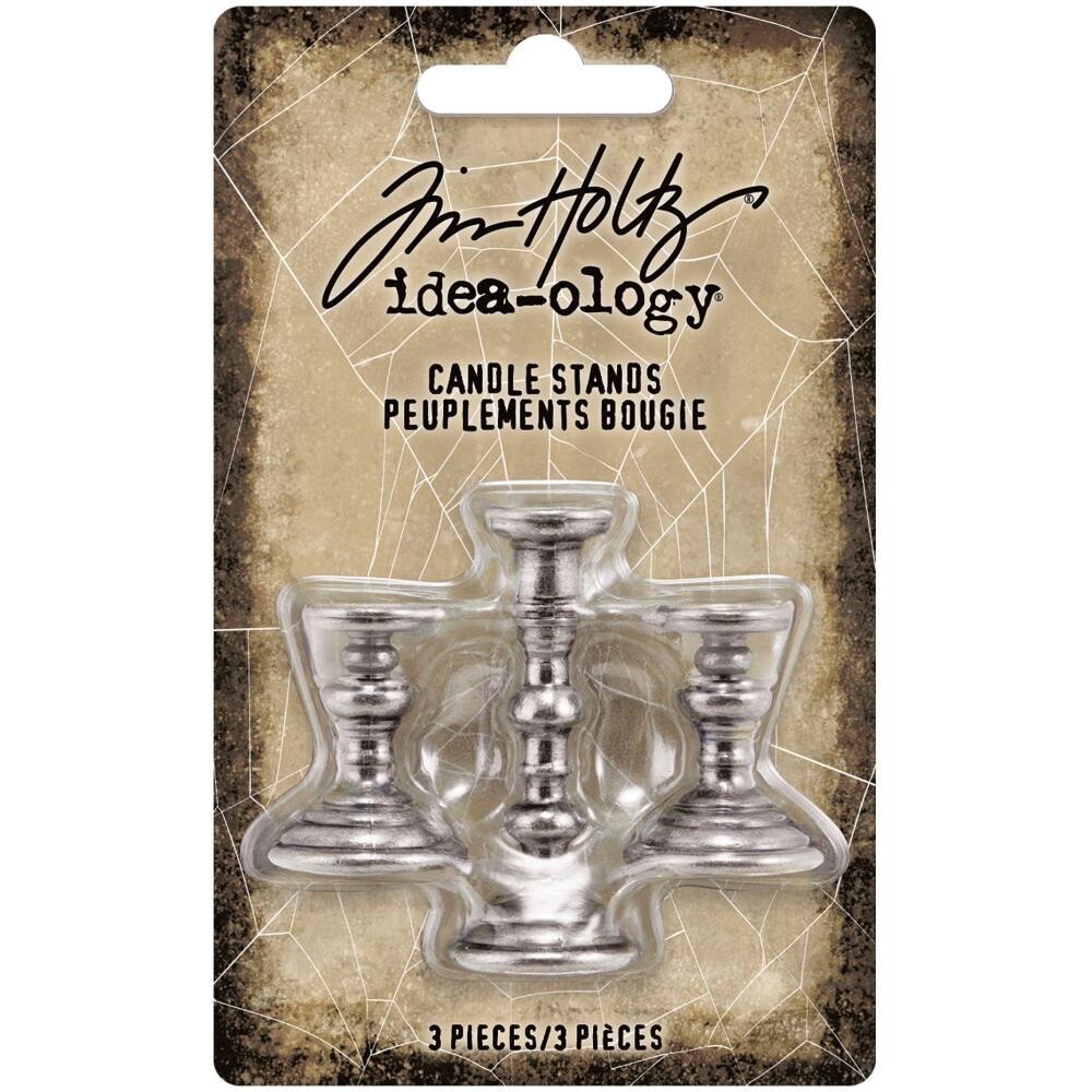 Tim Holtz Idea-ology Halloween 2021 Adornments Candle Stands 3/pkg
