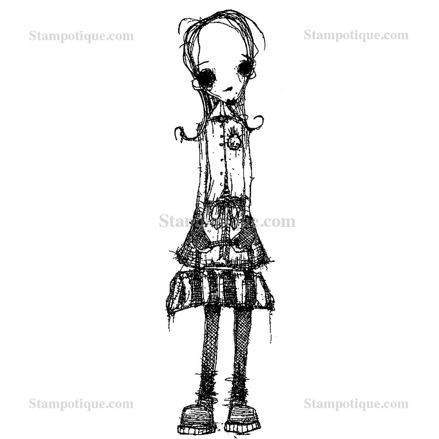 Stampotique Wood Mounted - Olivia 6055