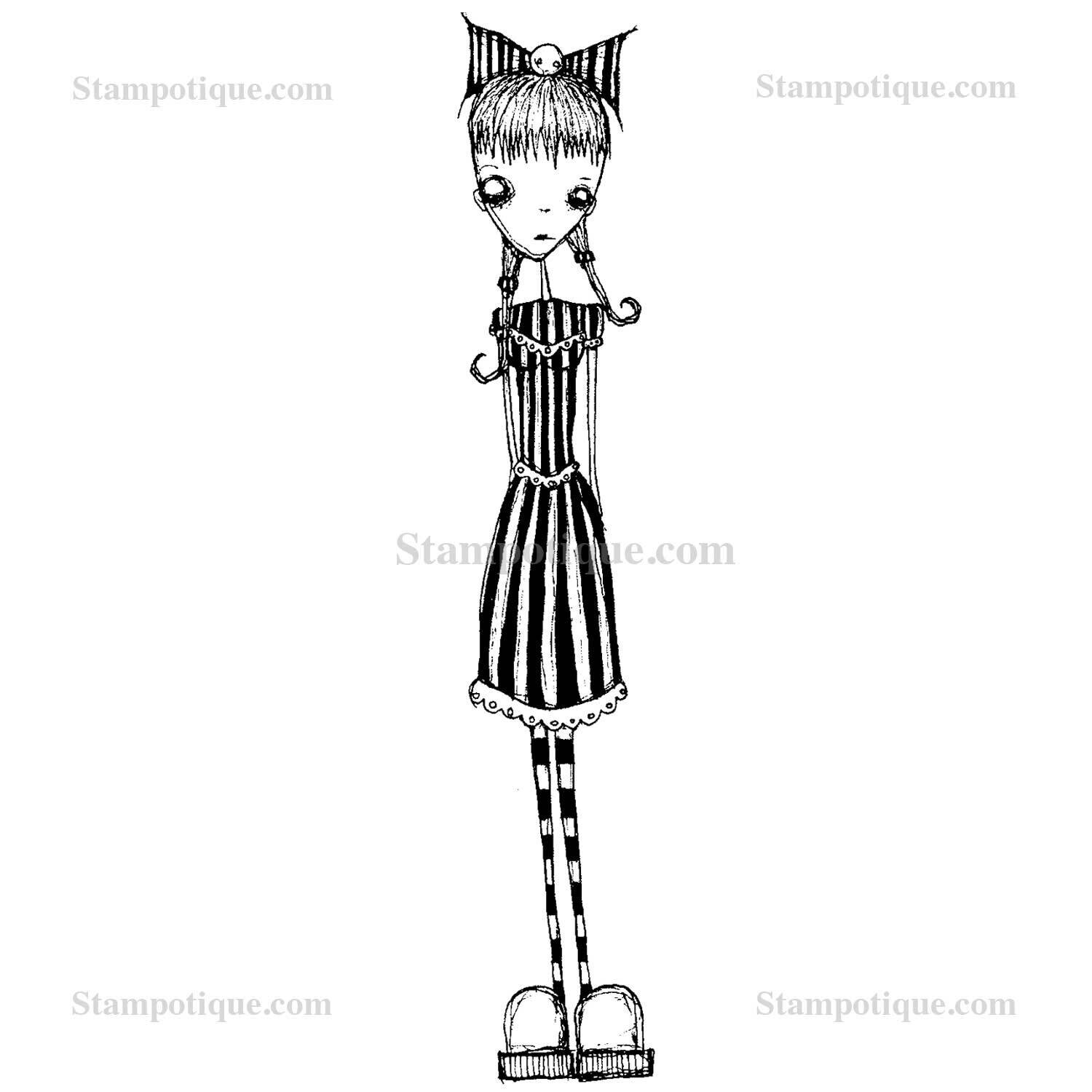 Stampotique Wood Mounted - Pigtales 6079