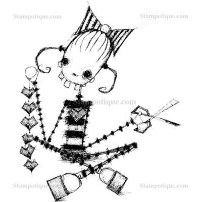 Stampotique Wood Mounted - Peggy 6067