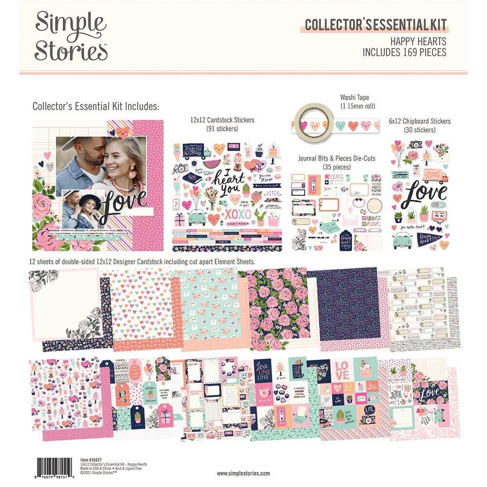 Simple Stories - Happy Hearts - 12x12 Collector's Essential Kit