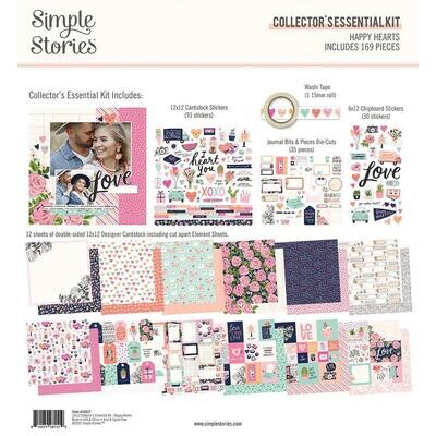 Simple Stories - Happy Hearts - 12x12 Collector's Essential Kit
