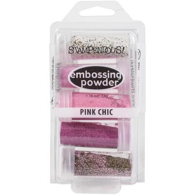 Stampendous Embossing Powder Pink Chic 5/pkg