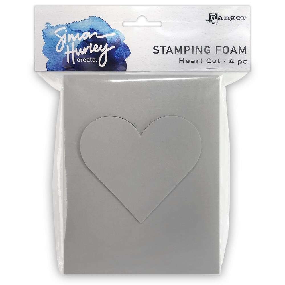 Simon Hurley Stamping Foam Heart Cut 4/pkg