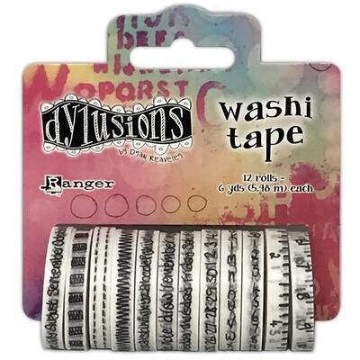 Dylusions Washi Tape White 12/pkg