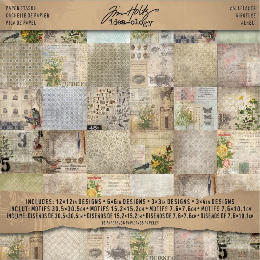 Tim Holtz Idea-ology Paper Stash Wallflower 12x12