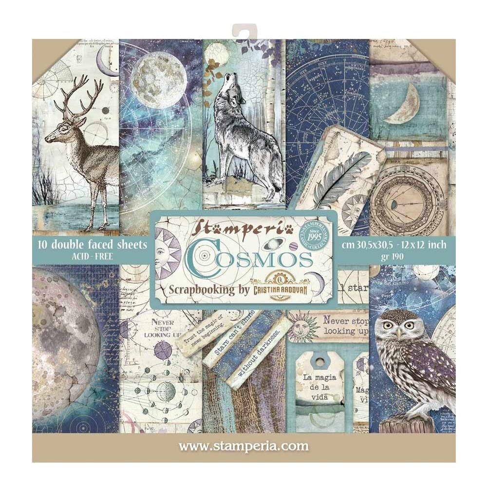 Stamperia Cosmos - 12x12 double sided paper pad 10/pkg