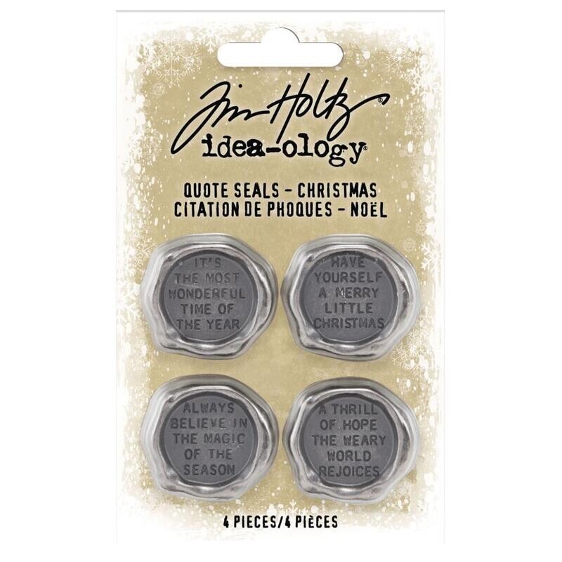 Tim Holtz Idea-ology Christmas 2021 Quote Seals 4/pkg