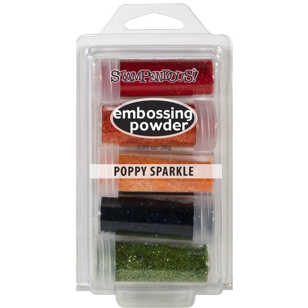 Stampendous Embossing Powder Poppy Sparkle 5/pkg