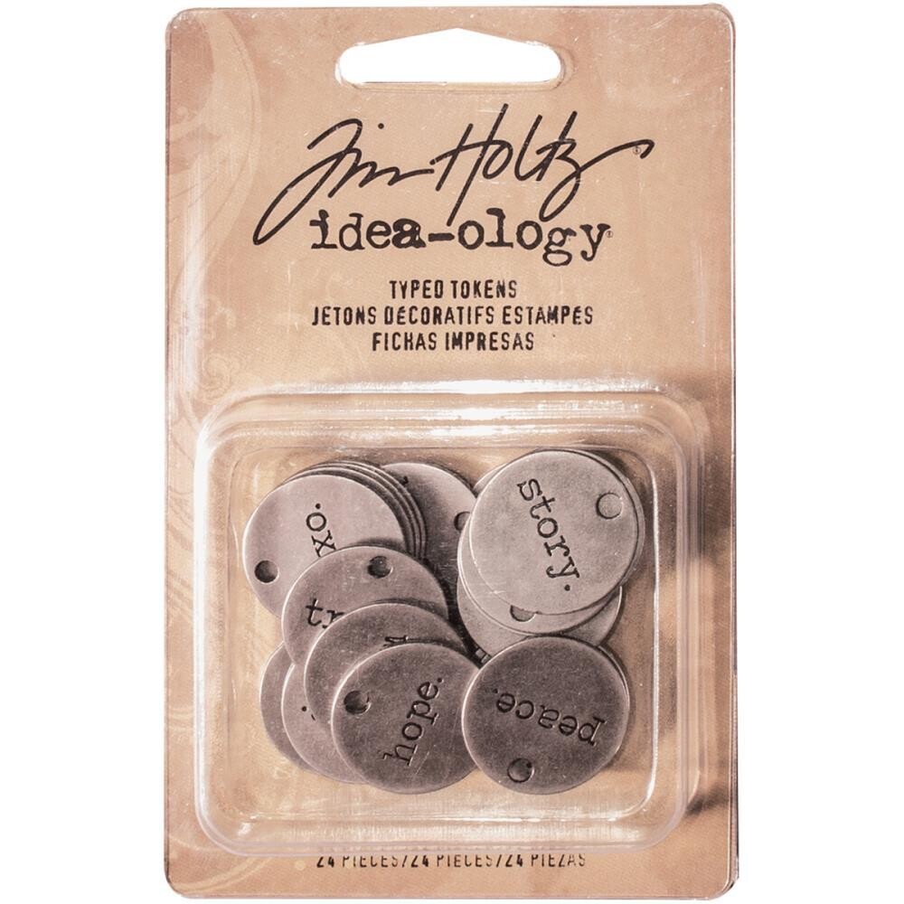 Tim Holtz Idea-ology Typed Tokens 24/pkg