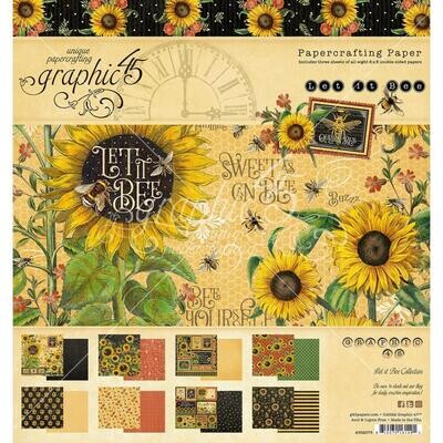 Graphic 45 Deluxe Let it Bee 8x8 Paper Collection 24/pkg