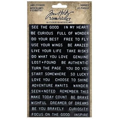 Tim Holtz Idea-ology Label Stickers Thoughts 64/pkg
