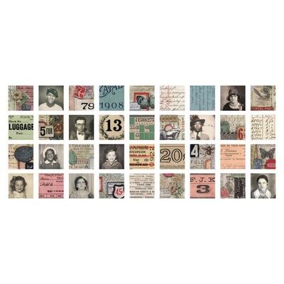 Tim Holtz Idea-ology Collage Tiles 72/pkg