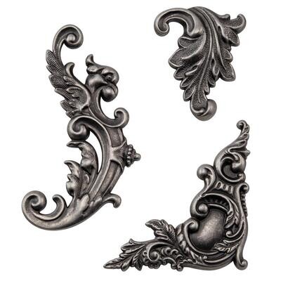 Tim Holtz Idea-ology Adornments Flourish 3/pkg