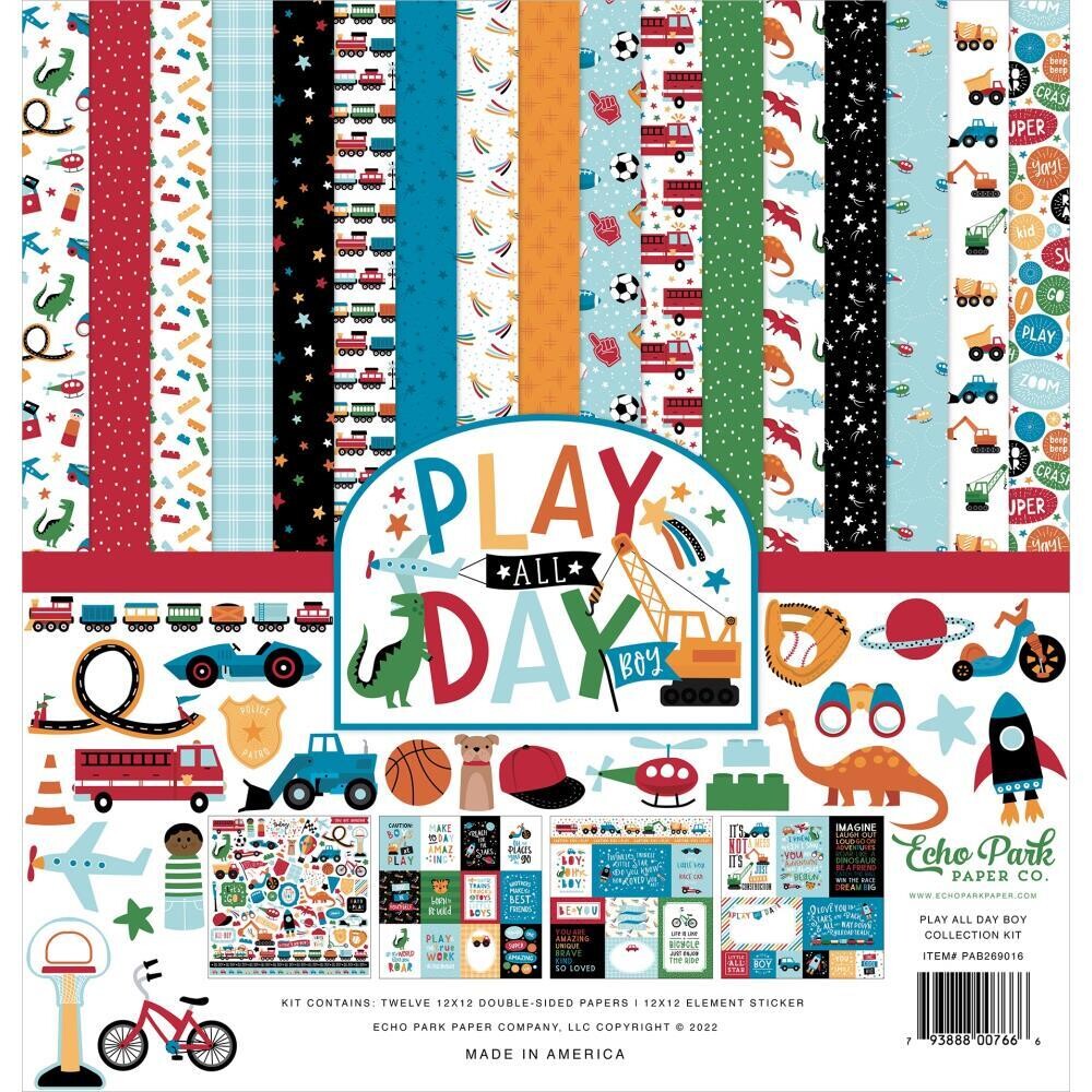 Echo Park - Play all Day Boy Collection - Assorted