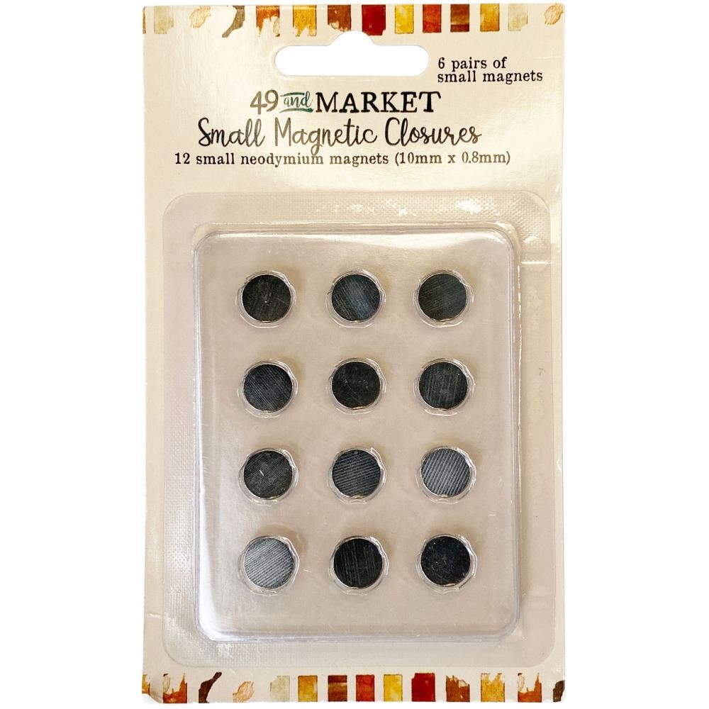 49 and Market Rustic Magnetic Closures Small 12/pkg