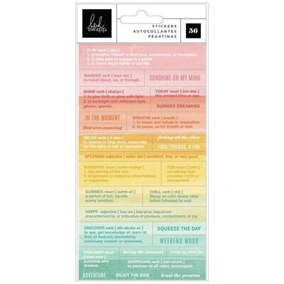 Heidi Swapp Sunchaser Stickers Definition 56/pkg