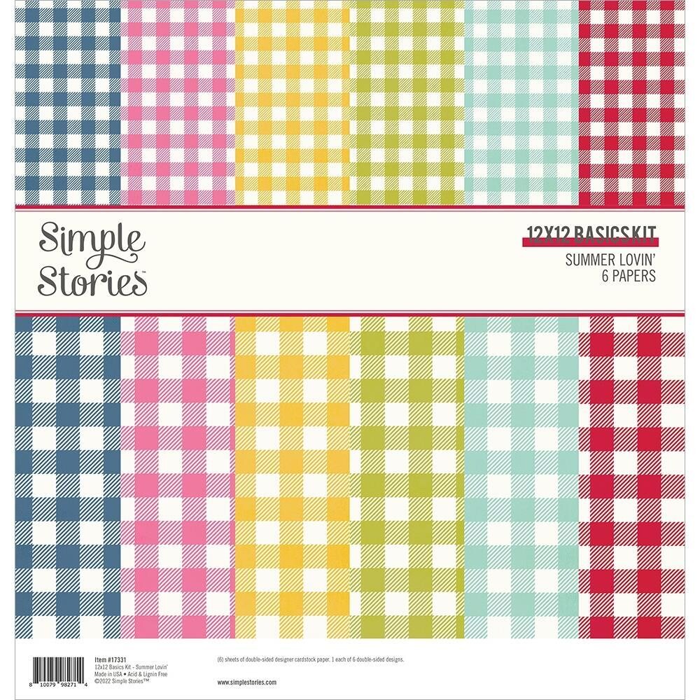Simple Stories Summer Lovin' 12x12 Basics Kit