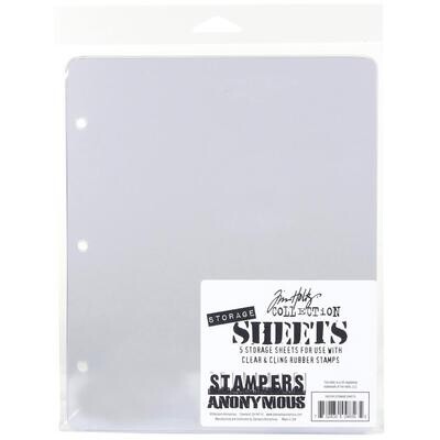 Stampers Anonymous Tim Holtz Collection Storage Sheets 5/pkg
