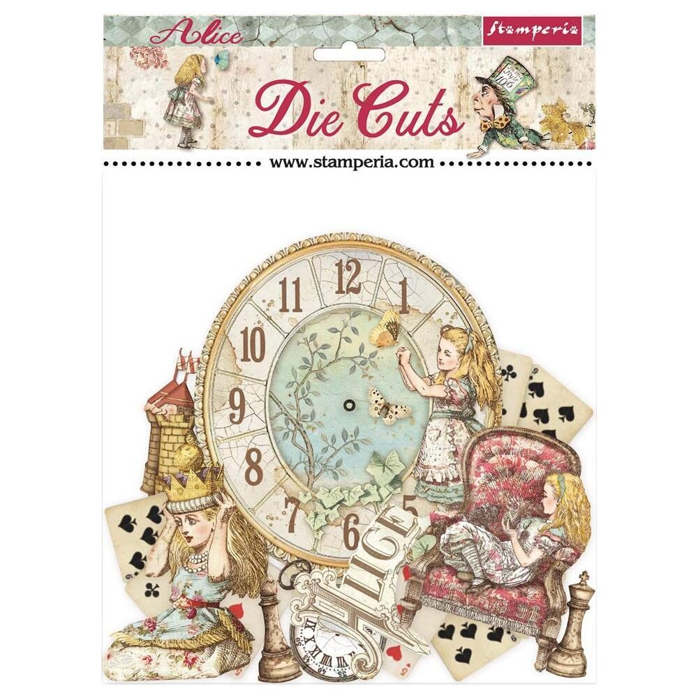 Stamperia Alice - Die Cuts Alice Through the Looking Glass 47/pkg