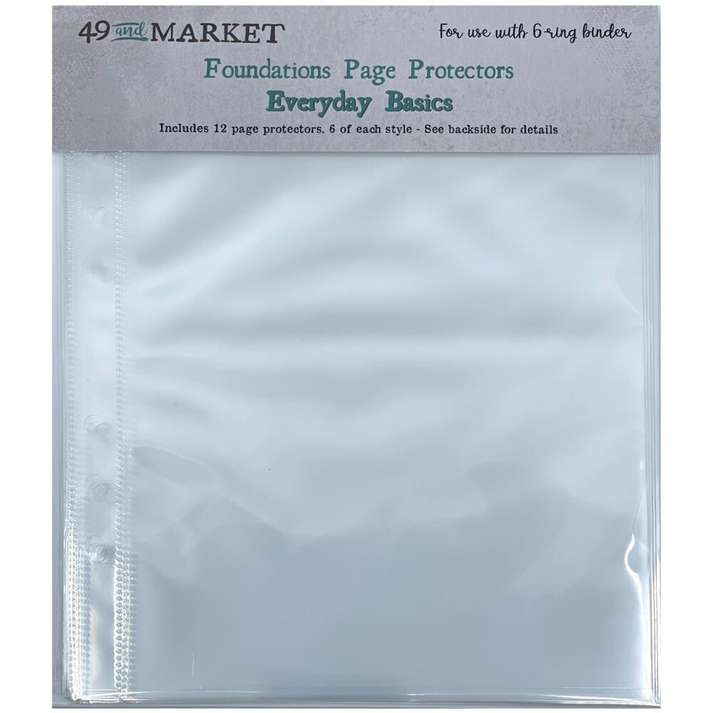 49 and Market Foundations Page Protectors Everyday Basics 12/pkg