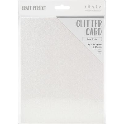 Tonic Studios Glitter Card 8.5x11 5/pkg - Assorted