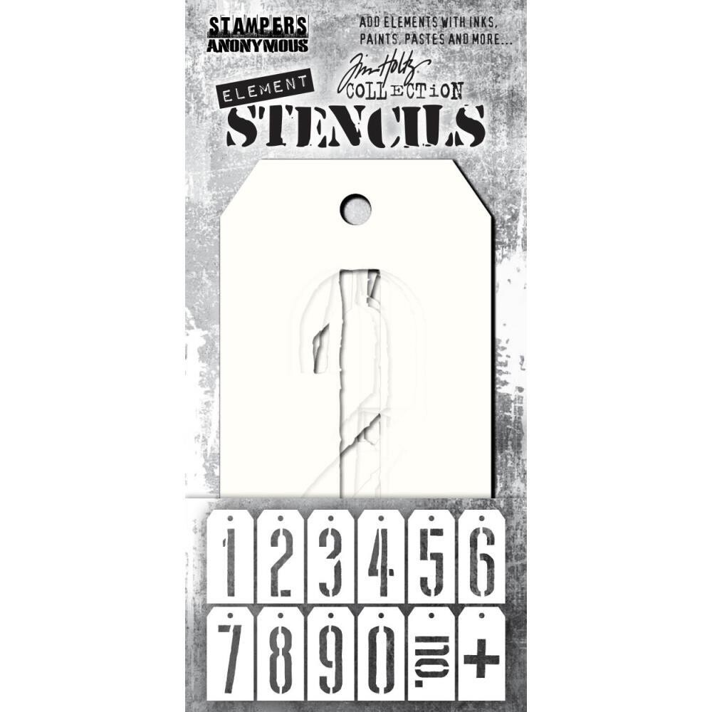 Tim Holtz Element Stencils 12/Pkg - Assorted