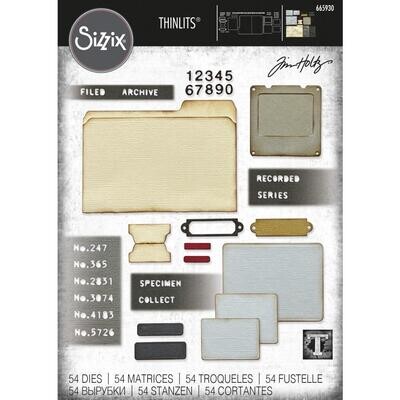 Tim Holtz Sizzix Thinlits Die Specimen 54/pkg